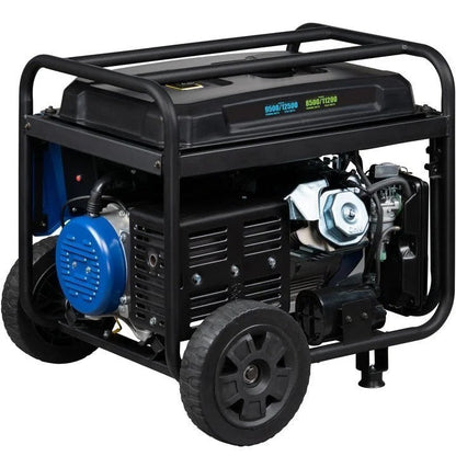 Casavibeo Westinghouse WGen9500DF portable generator with dual fuel capability, compact design, and sturdy frame.