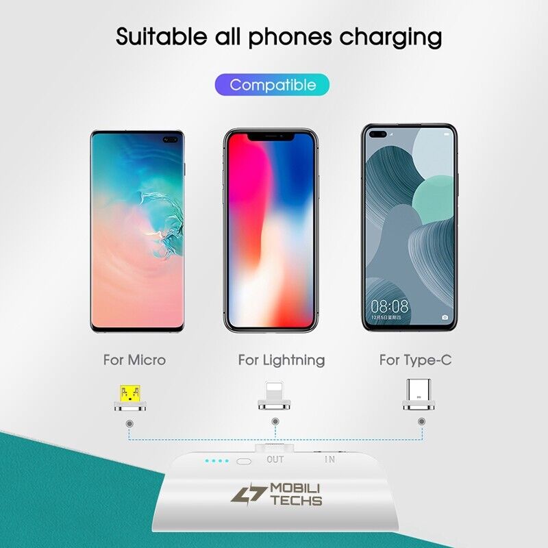 Mini portable magnetic power bank by Belro with USB port, compact design, and built-in magnetic attachment for easy charging on the go.