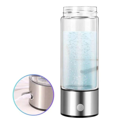 Belro hydrogen generator water bottle, portable kitchen device for producing hydrogen-rich water, shown with sleek design and lid.