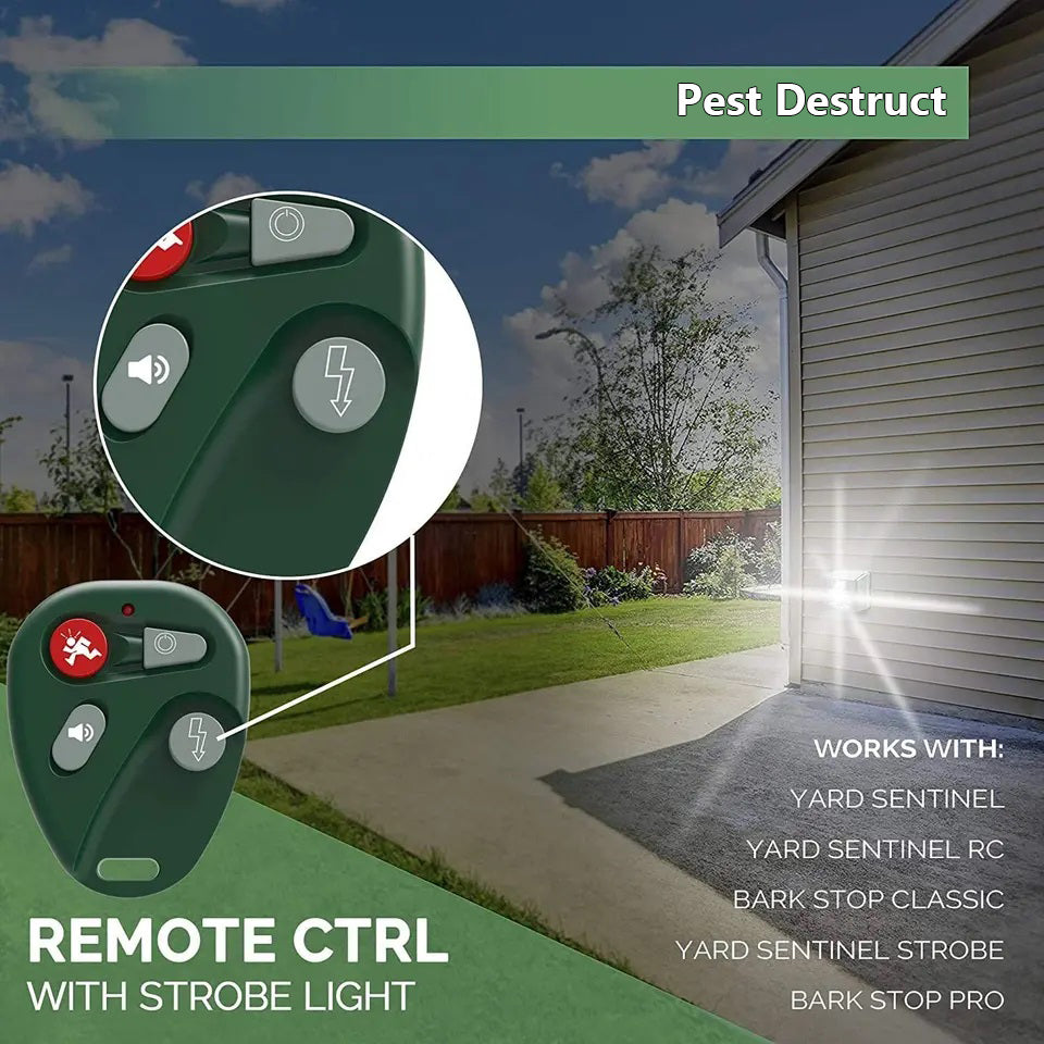 Belro ultrasonic bird repeller for woodpeckers, outdoor pest control device with solar panel and weather-resistant design.