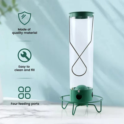 Belro squirrel-proof bird feeder for home and garden, designed to attract small birds while preventing squirrel access.
