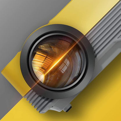 Belro portable HD mini smart USB projector displaying images on a wall, compact electronics for mobile and laptop projection.