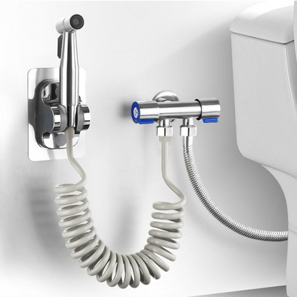 Belro handheld self-cleaning toilet bidet spray attachment, tools and hardware for easy hygiene and cleaning.
