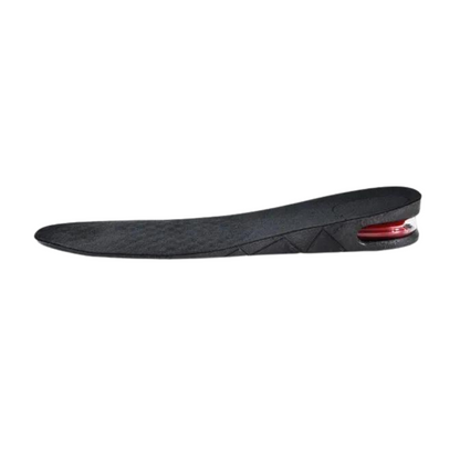 Belro height increasing shoe lift booster insoles inside a shoe, showing their discreet, supportive design for footwear comfort and added height.