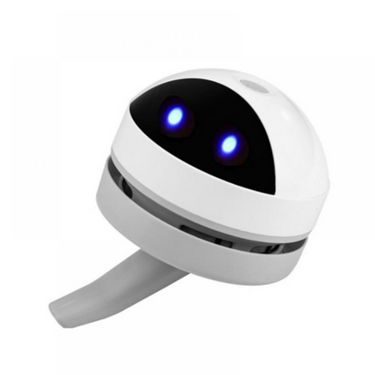 Belro compact USB desk vacuum cleaner robot for electronics, charging, and power cleaning on a workspace.
