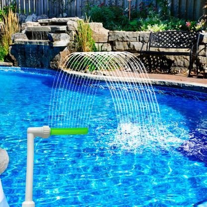 Belro swimming pool fountain spray with luminous light, outdoor garden feature, water jet and glowing light for pool decoration