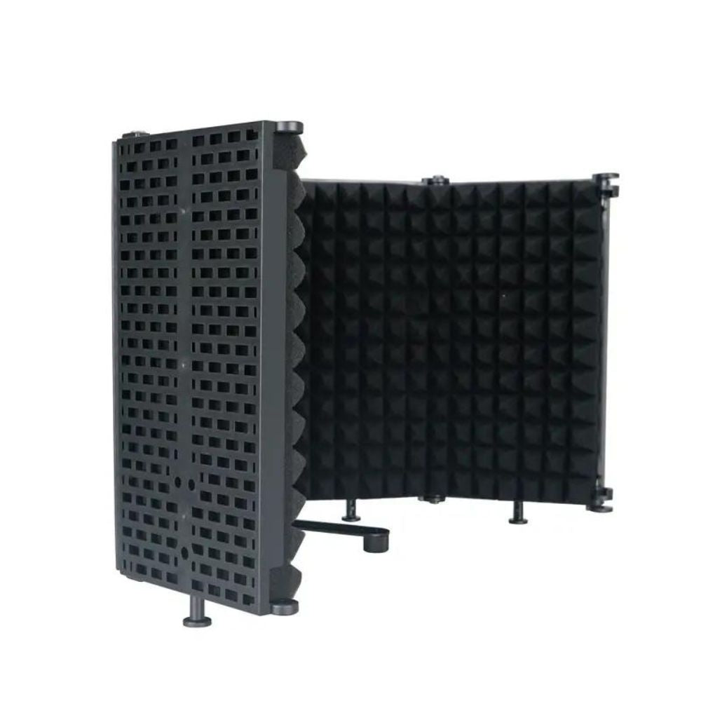 Belro voice recording sound isolation booth with noise shield for home studio, designed to reduce sound interference.