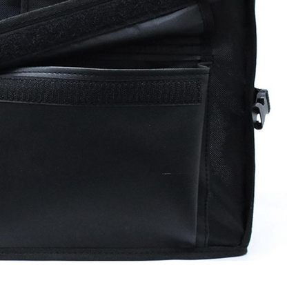 Large capacity Belro car trunk organizer with multiple compartments for storage and organization in vehicles.