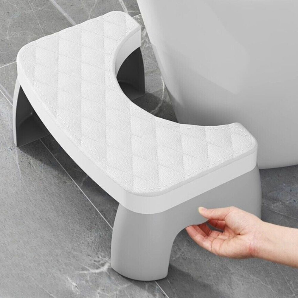 Belro non-slip compact toilet squat stool designed for bathroom use, featuring sturdy construction and ergonomic design.