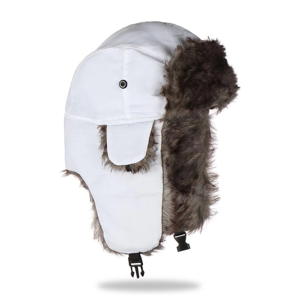 Belro cozy faux fur winter earflap aviator ski hat with ear coverage and warm lining for cold weather.