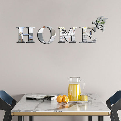 Belro home entrance 3D mirror wall sticker decor with geometric design, suitable for modern home and garden interior decoration.