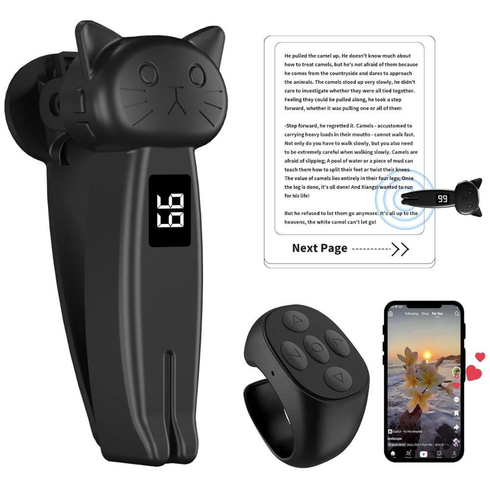 Belro hands-free Bluetooth page turner for e-readers and tablets, showing compact electronic device with control buttons.