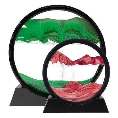 Belro Moving Sandscape decor with colorful, flowing sand in a clear glass frame, perfect for home and garden interior decoration.
