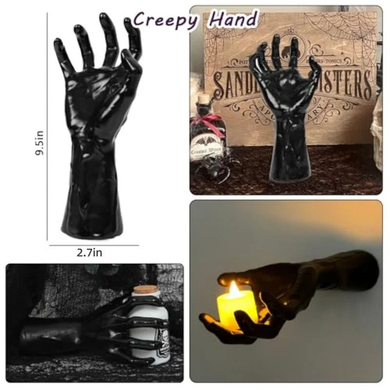 Belro creepy hands wall decoration for Halloween, spooky home decor with realistic, gnarled hand props for festive Halloween ambiance.