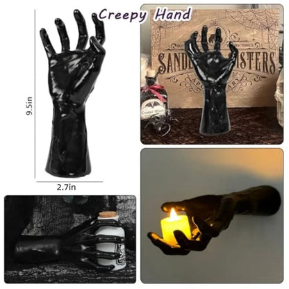 Belro creepy hands wall decoration for Halloween, spooky home decor with realistic, gnarled hand props for festive Halloween ambiance.