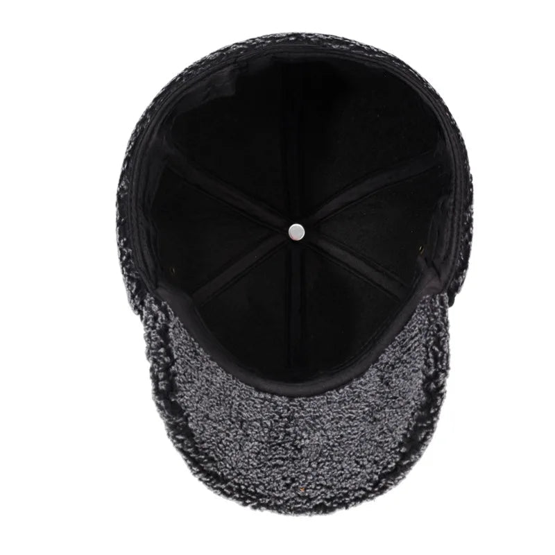 Belro winter baseball cap with fleece earflaps, warm hat designed for cold weather and outdoor winter activities