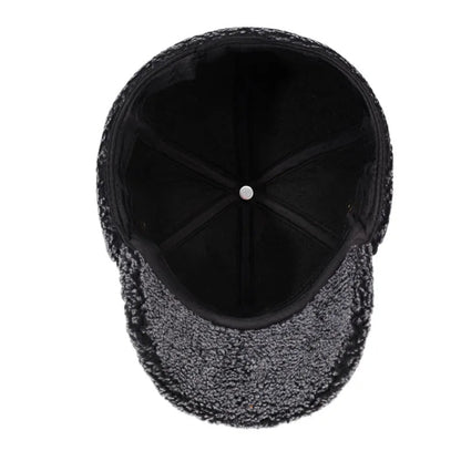 Belro winter baseball cap with fleece earflaps, warm hat designed for cold weather and outdoor winter activities