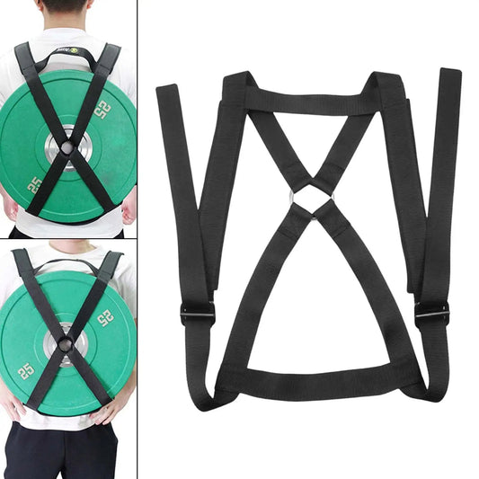 Belro adjustable weighted training vest for men designed for barbell plate workouts, with padded straps and secure fit.