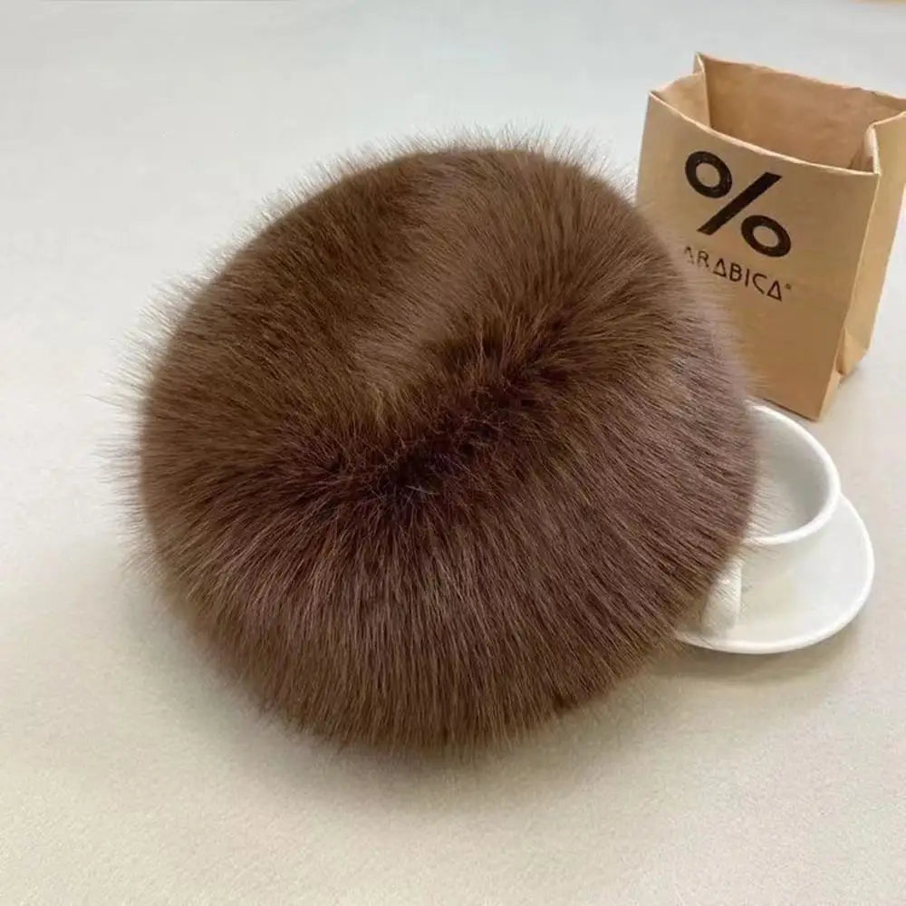 Belro luxury faux fur winter hat with plush texture and cozy design, perfect for cold weather accessories.