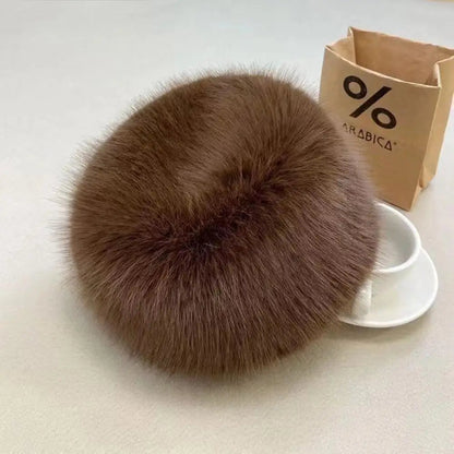 Belro luxury faux fur winter hat with plush texture and cozy design, perfect for cold weather accessories.