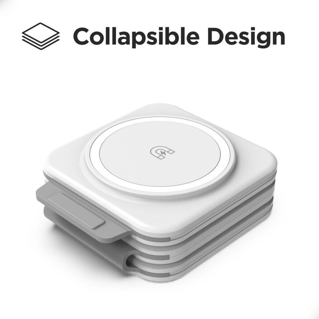Belro 3-in-1 travel charger with wireless charging pad, USB ports, and compact design for convenient power on the go