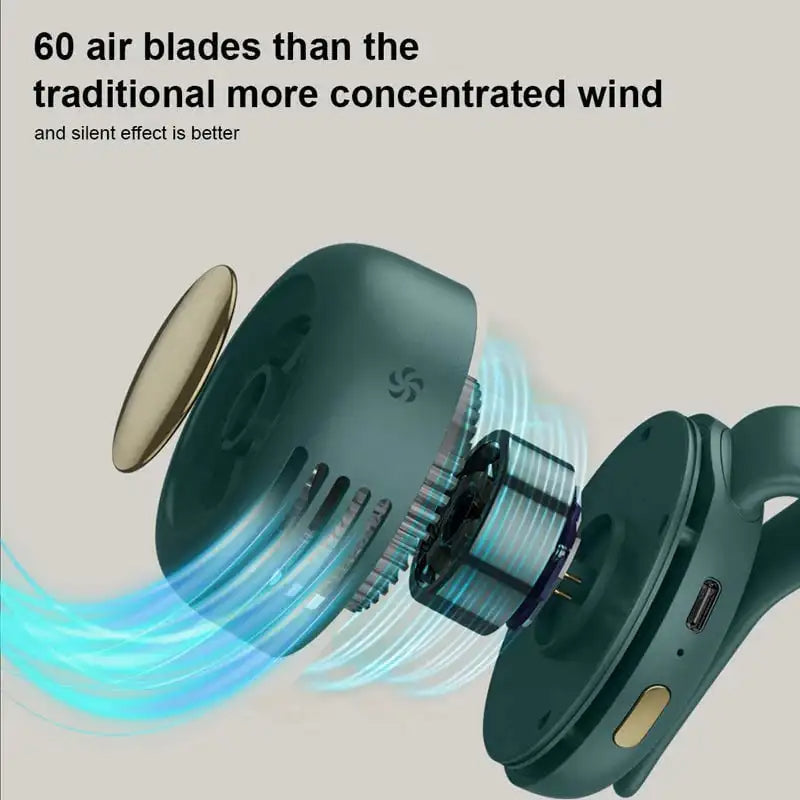 Belro portable waist fan with bladeless handheld design, perfect for outdoor use and personal cooling in home and garden settings.