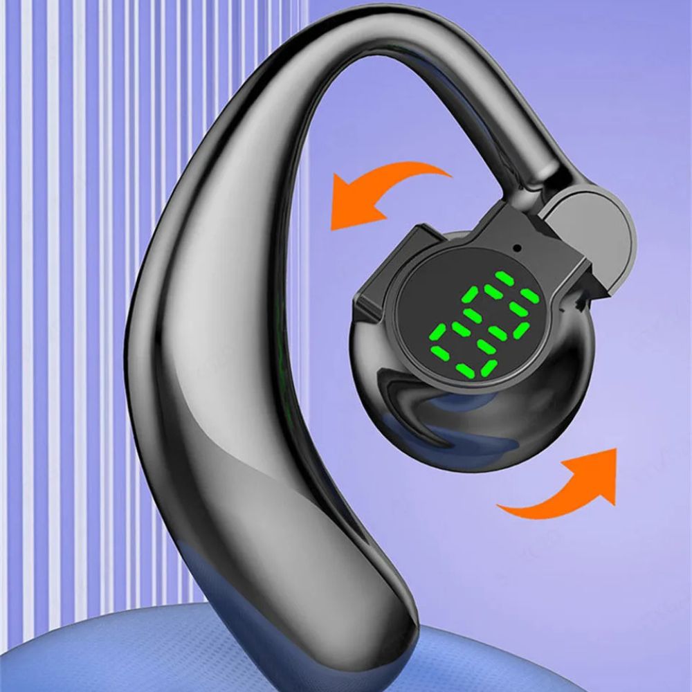 Belro wireless noise-canceling Bluetooth headphones with ear hooks and sleek design for comfortable, high-quality audio.