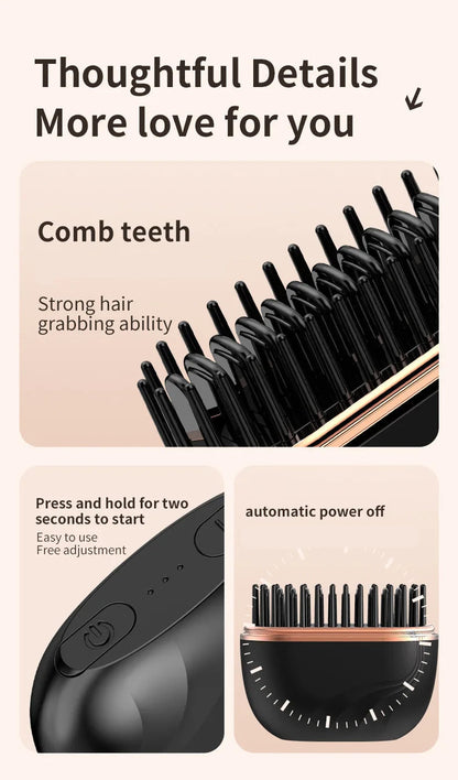 Belro wireless 2-in-1 portable ceramic hair straightener for sleek, easy styling in the health and beauty hair care category.