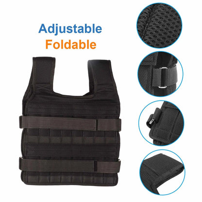 Belro heavy-duty workout vest for men, weight training clothing, shown in black with adjustable straps and padded design.