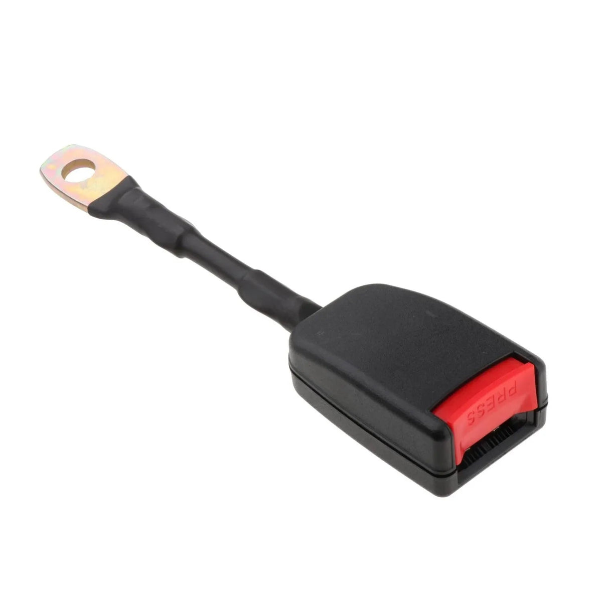Belro universal car seat belt extender clip for safety, showing the metal connector and adjustable strap for secure fit.