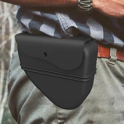 Belro silicone dog treat pouch with waist clip, portable training bag designed for easy access during walks and training sessions.