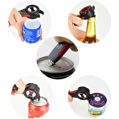 Belro 6-in-1 multi opener for kitchen use, featuring ergonomic handles and multiple functions for opening bottles, jars, and cans.