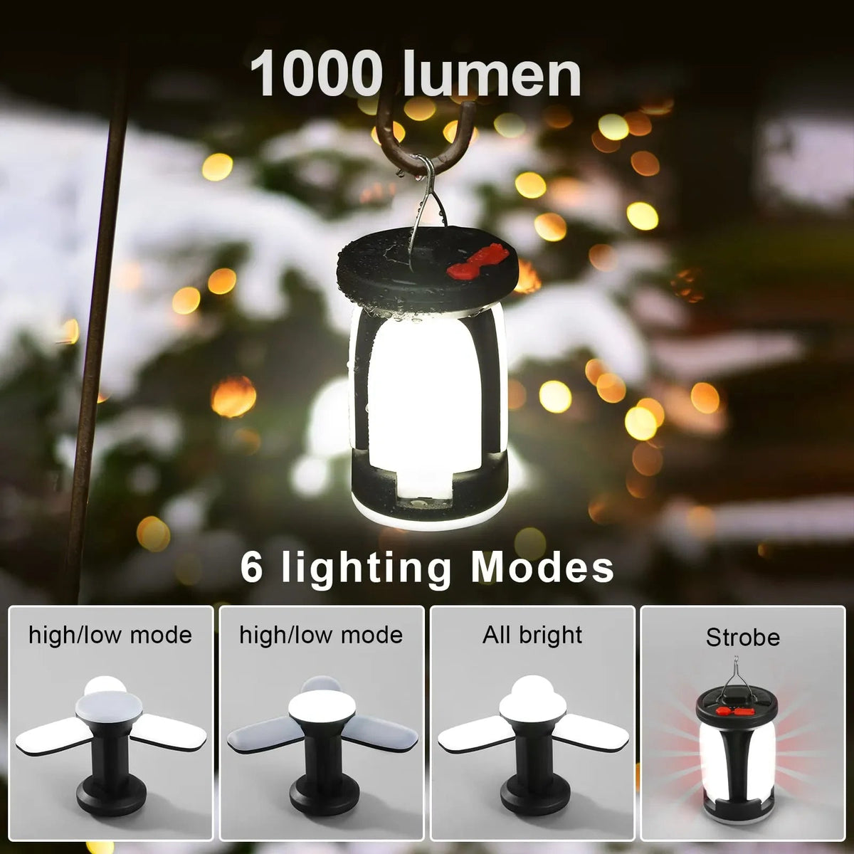 Belro Solar USB Folding Leaf Camping Lantern illuminated with green leaf design, portable outdoor camping light.