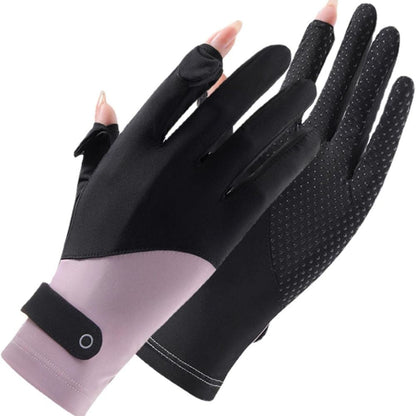 Belro women's breathable UV sun protection driving gloves, lightweight and comfortable, shown on a model's hands.