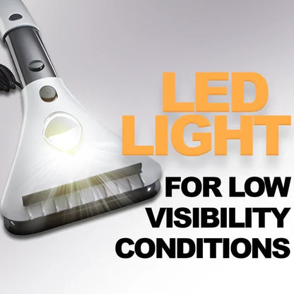 Belro electric heated ice scraper for outdoor use, with a sturdy handle and heating element to remove ice from car windows.