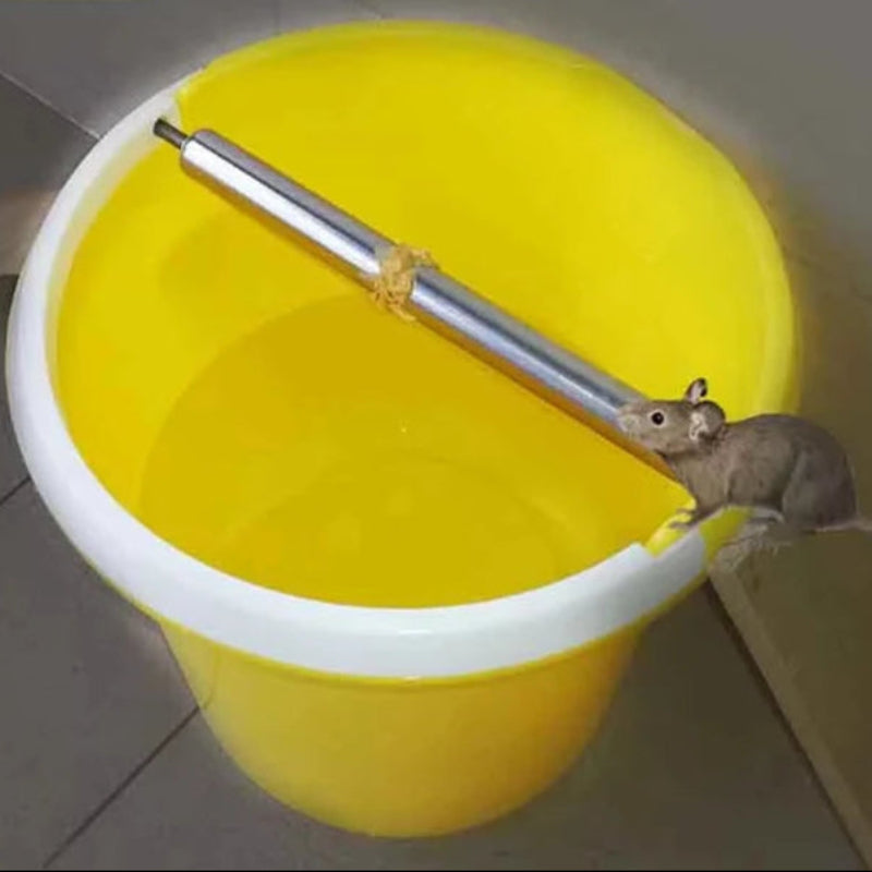 Belro Humane Roller Mouse Trap designed for buckets, outdoor pest control, showing the trap with roller mechanism for catching mice.