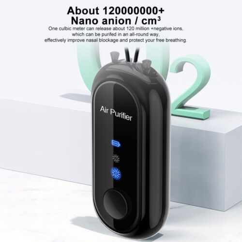 Belro Personal Mini Air Purifier Necklace, wearable air purifier with USB charging, compact portable electronics for clean air on the go.
