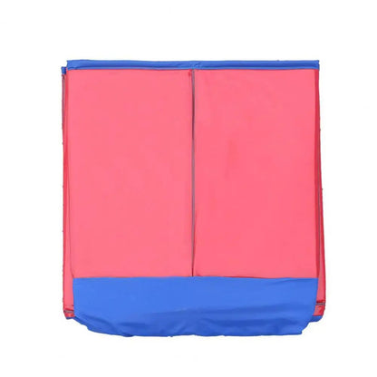 Foldable dog pool by Belro, lightweight and portable pet water basin for dogs, shown folded with open pool in the background.
