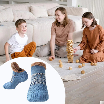 Belro knitted slipper socks with cozy fleece lining, soft and warm footwear perfect for lounging and cold weather comfort.