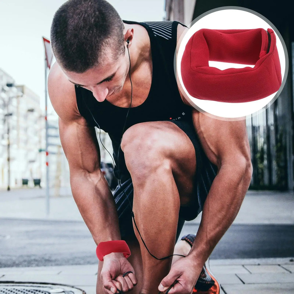 Belro weight training sandbag for wrist and ankle weights, men's fitness clothing, durable and adjustable for workout exercises.