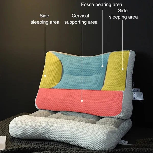 Belro orthopedic neck pillow for sleeping, contoured health and beauty pillow designed to support neck and improve sleep comfort.