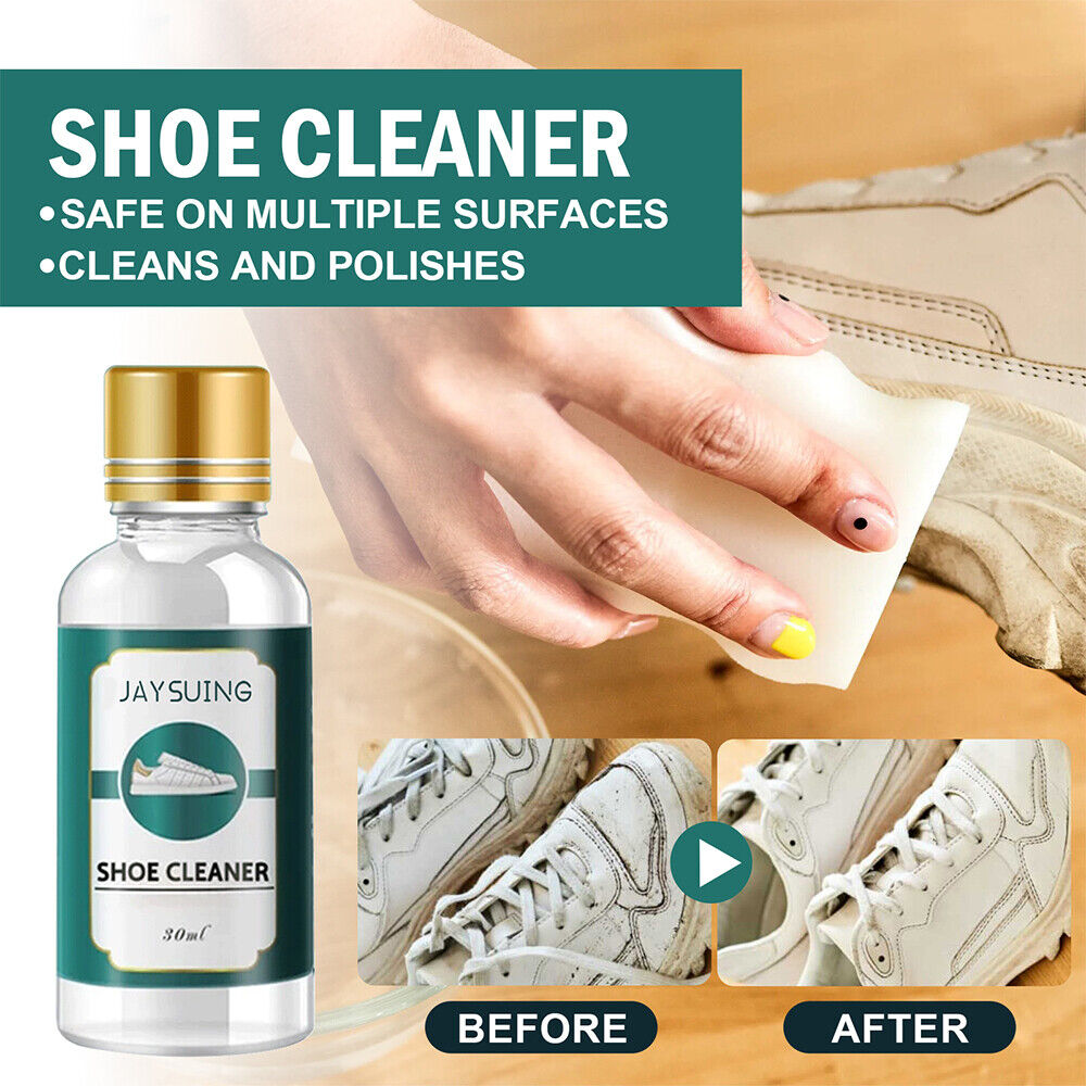 Belro Shoes Whitening Cleaner for men, showing a close-up of the bottle with a white and blue label on a plain background.