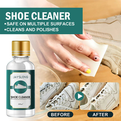 Belro Shoes Whitening Cleaner for men, showing a close-up of the bottle with a white and blue label on a plain background.