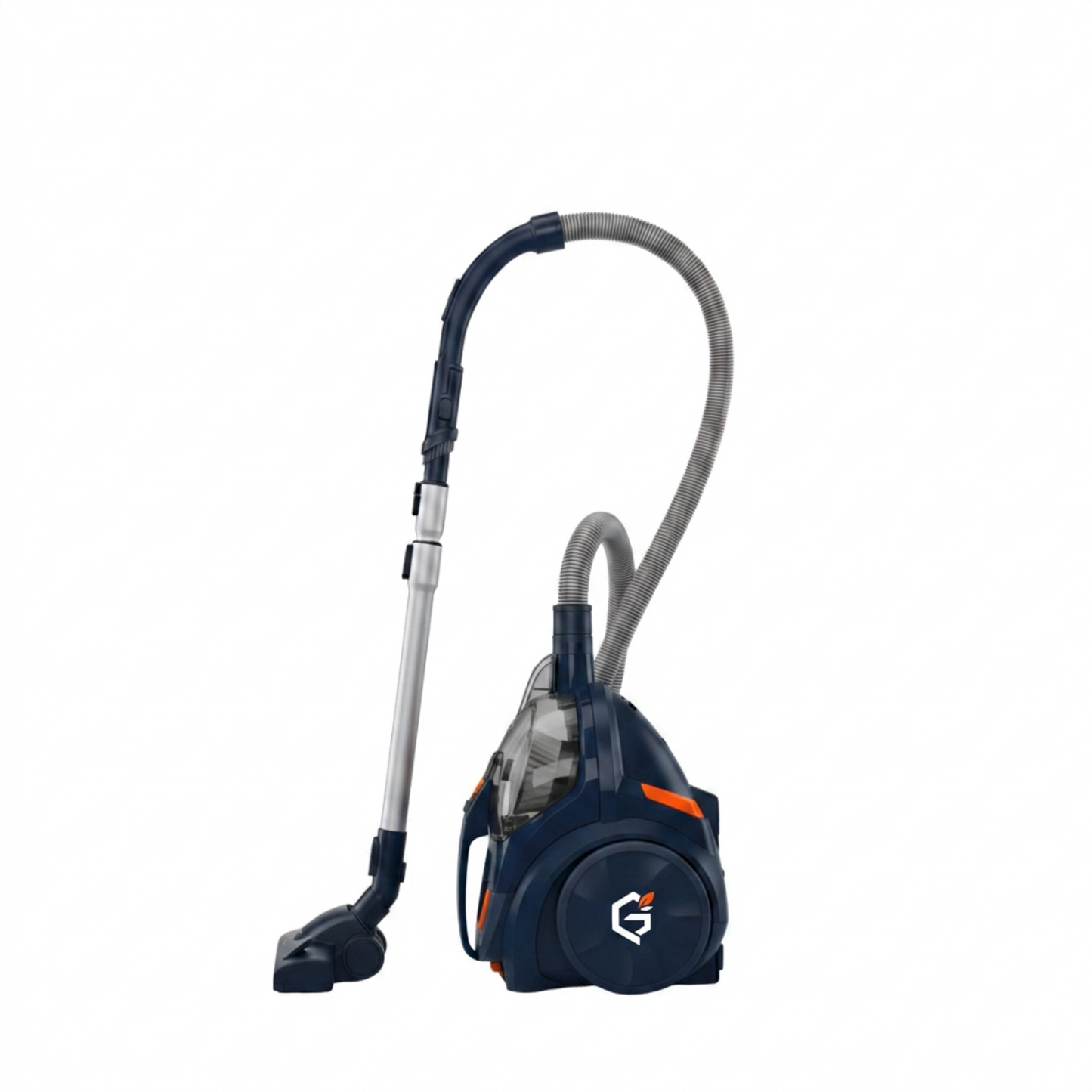 GETDECO PowerClean X1 bagless vacuum cleaner with a sleek red design, showing four different side views.