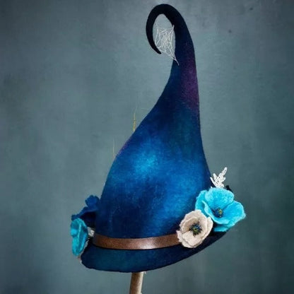 Belro Halloween party felt witch hats for men, featuring tall pointed design and black color, perfect for costume accessories