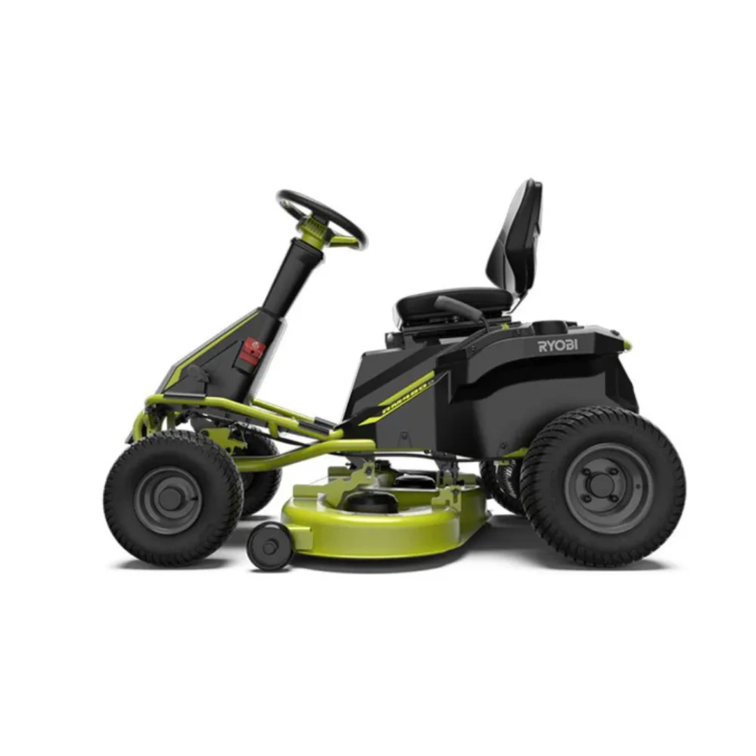 Casavibeo RYOBI 38-inch 100 Ah battery electric rear engine riding lawn mower with cutting deck and control panel