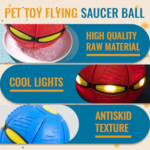 Belro Flying Saucer Ball dog toy with colorful, durable design for active play and entertainment.