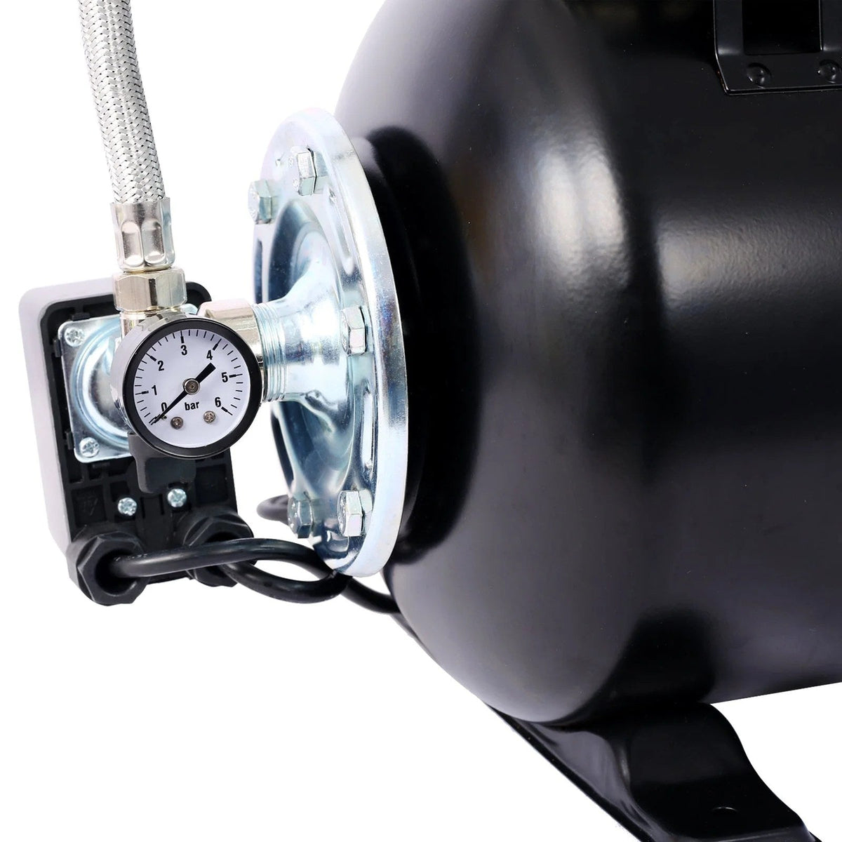 Casavibeo 1.6HP shallow well pump with 5-gallon pressure tank, automatic water booster for garden and irrigation systems.