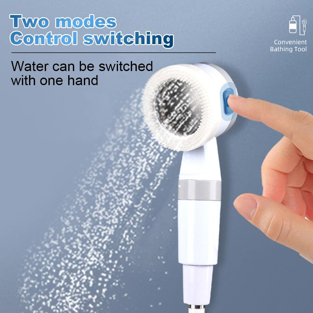 Belro outdoor portable camp shower with water hose and nozzle for camping and outdoor use in garden or camping sites.