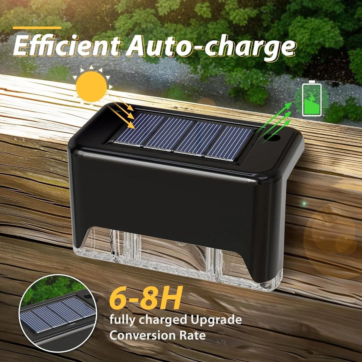 Set of four weatherproof solar patio lights by Mivoza, outdoor garden lighting with automatic on/off for outdoor ambiance.